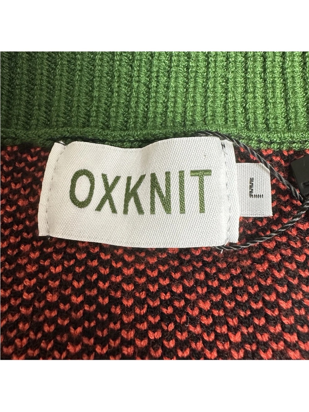 Oxknit Men's Retro Grandpa Cardigan Bright Artsy Geometric 60s 70s NWT - Picture 6 of 12